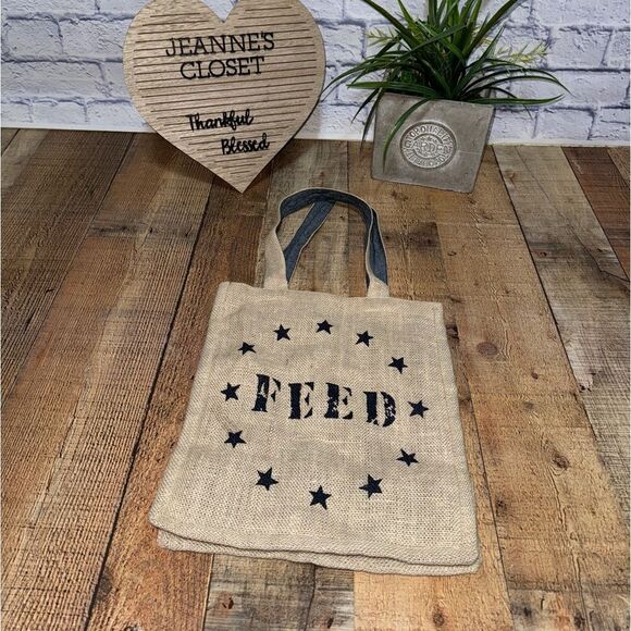 FEED target collaboration burlap tote bag - Picture 11 of 12
